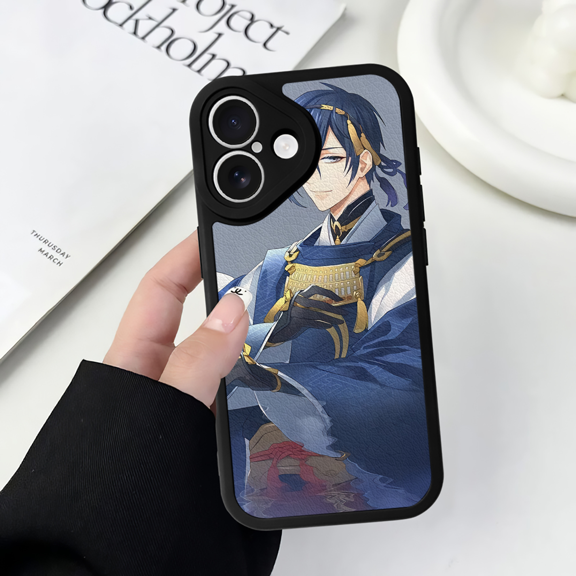 （画像用） 刀剣乱舞 Touken Ranbu 【iPhone 16シリーズ対応】シリコンスマホケース（レザー調） 材質：シリコン